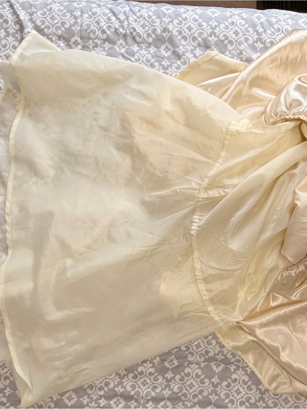 Ivory Lace Bodice Evening Dress - Picture 4 of 4